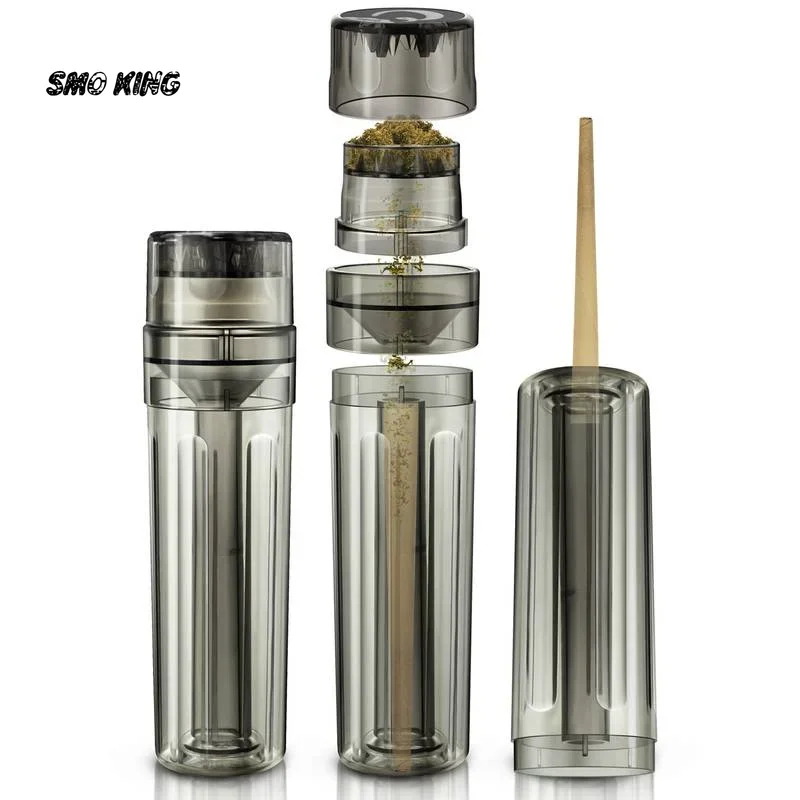 Smo Manual Roller Tobacco Grind Maker Con Supporto Per Cono A 4 Strati Sigaretta Rolling Horn Tube Dry Herb Grinder Cutter Tools Gadget