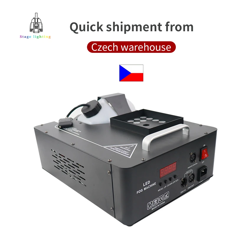European Czech Warehouse 1500W Dma Led Smoke Machine Pyro Vertical Smoke Machine 24 X9Wdj Stage Equipment Professional Smoke Mach