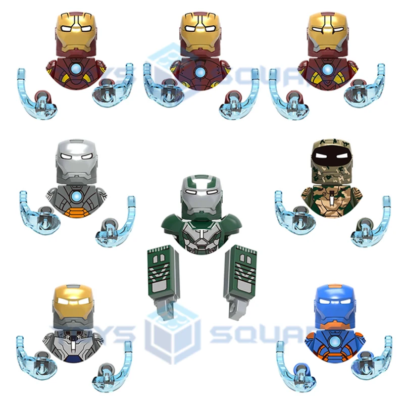 Il Ferro Mk9 Mk10 Mk11 Mk12 Mk13 Mk23 Mk26 Mk27 Modello Uomo Blocchi Moc Mattoni Set Regali Giocattoli Per Bambini X0255