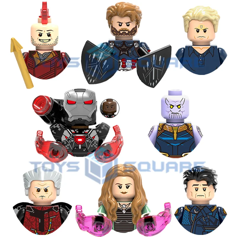 The Thanos War Machine Vision Collector Kaglin Captain America Scarlet Starhawk Witch Model Blocks Moc Bricks Set Toys X0193