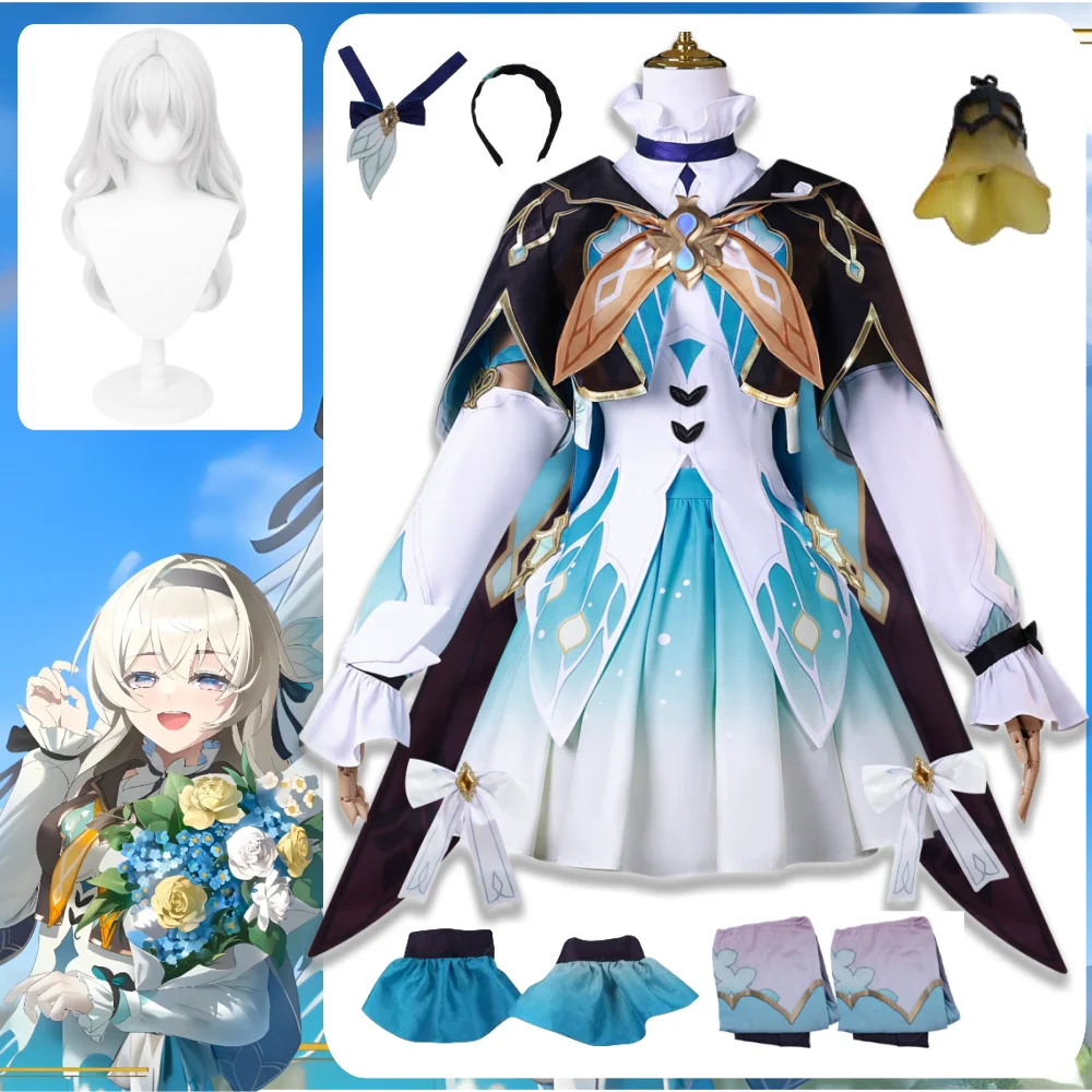 Firefly Honkai Star Rail Firefly Costumi Cosplay Donna Ragazze Outfit Honkai Firefly Parrucca Cosplay Cos Vestiti Set Completo