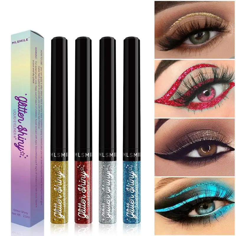 1 Pz Neon Rainbow Eyeshadow Liquid Shiny High Gloss Pigment Eyeshadow Eyes Makeup Party Cosmetic Glitter Shimmer