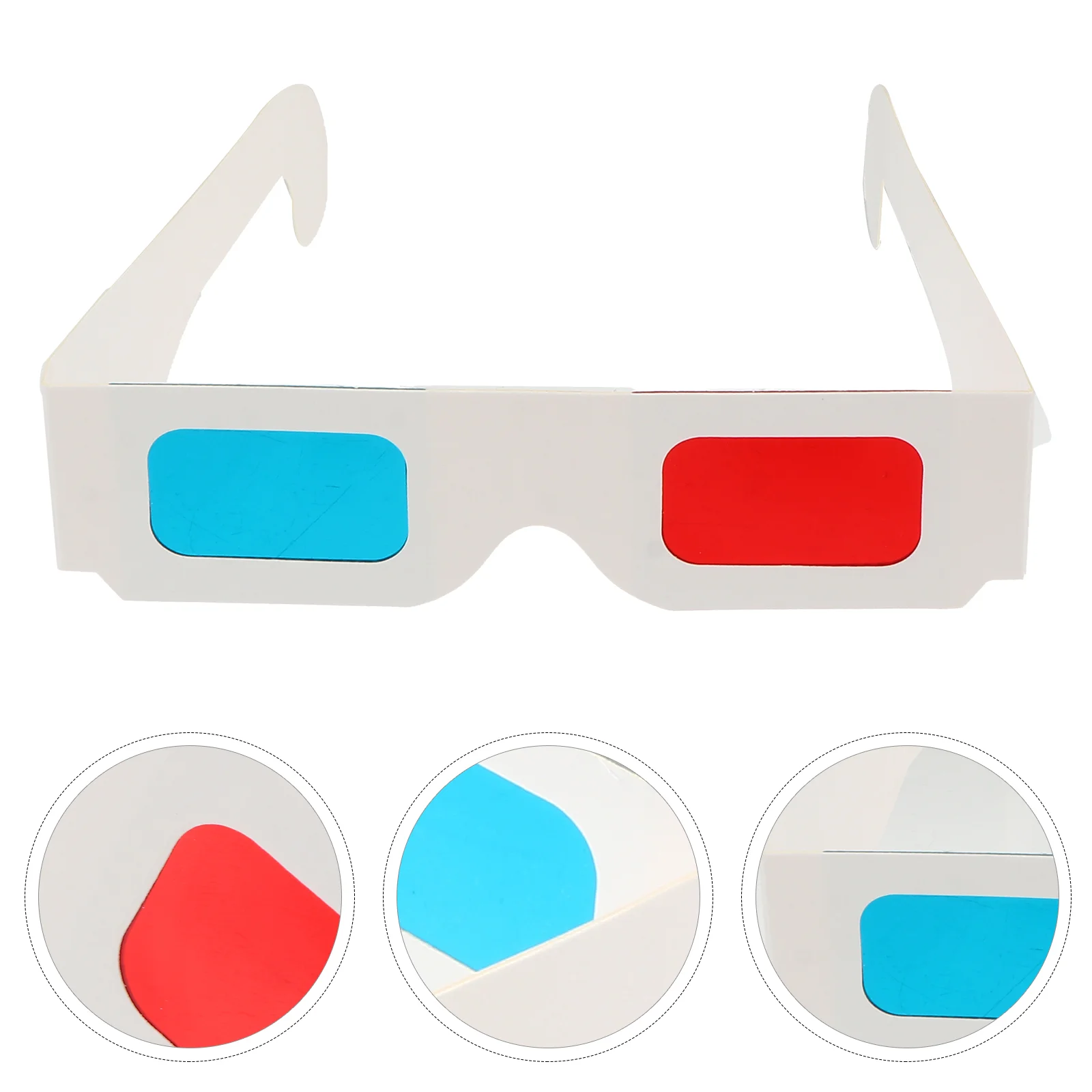 Occhiali 3D Cartone Rosso Film Anaglyph Film Di Carta Blu Visualizzazione Video Usa E Getta Bambini Passivi Para Lentes Googles Ciano Vr