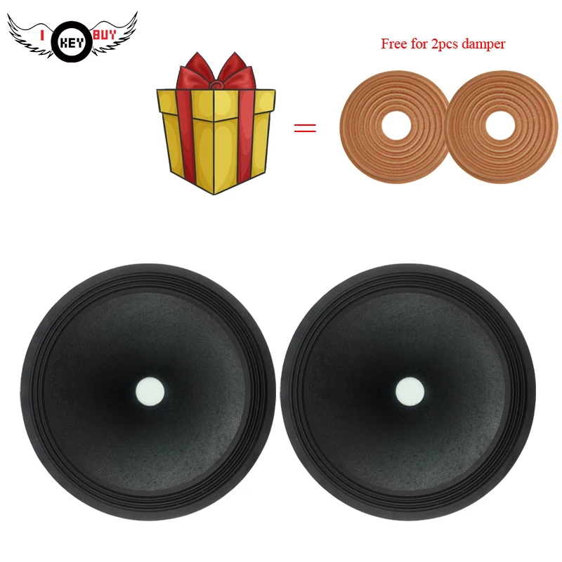 I Key Buy 2Pcs 15 Inch 370Mm Accessori Per Altoparlanti Fai-Da-Te Woofer Subwoofer 3 Linee Panno Bordo Cono Di Carta Gratuito Con Ammortizzatore 2Pcs 