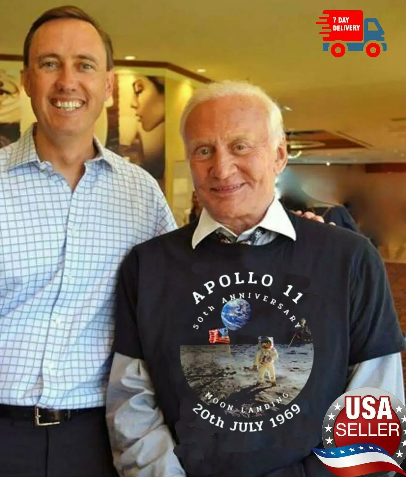 Apollo 11 Shirt 50Th Anniversary Moon Landing 1969 T-Shirt Black Made Usa Unisex Tees