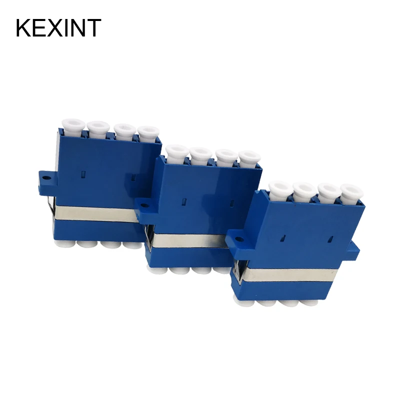 Kexint Lot Fibra Ottica Upc Quad Adattatore In Fibra Ottica Lc Quad Adattatore In Fibra Ottica Flangia 4 Porte Adattatori Lc 20 Pz