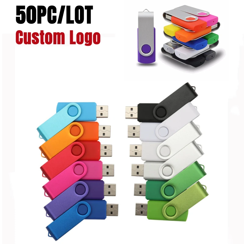 50 Pz/Lotto Logo Personalizzato Gratuito Chiavetta Usb 1Gb 2Gb 4Gb 8Gb 16Gb Pendrive 32Gb 64Gb Chiavetta Usb Disco Flash Per Android Micro/Pc