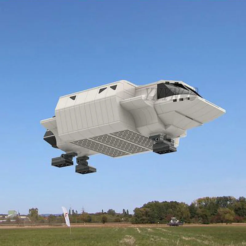 613 Pezzi Parti Moc Space Plan - Skyfighter Shuttle Da "V-Visitatori" Tv Show Building Blocks Mattoni Classici Fai Da Te Modello Giocattoli Regali