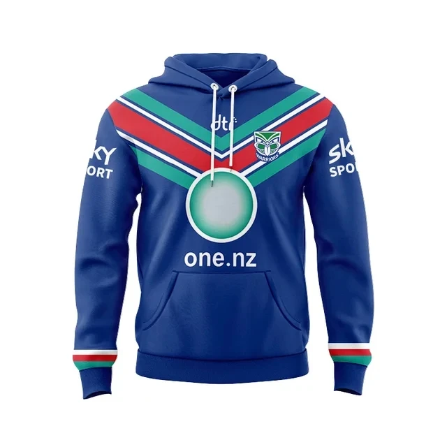 2023 New Zealand Warriors Home Rugby Pullover Hooded Jersey Size S--3Xl