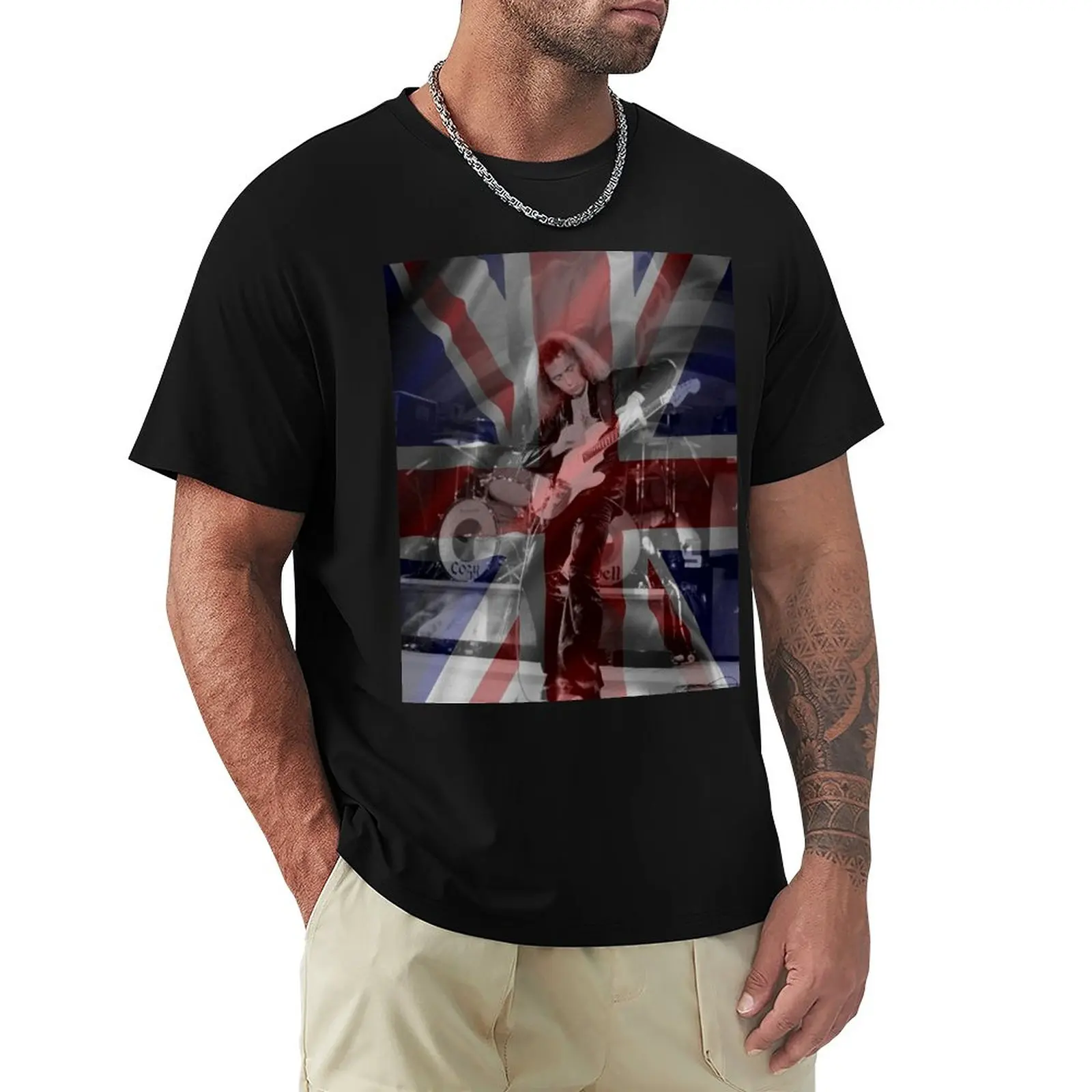 Union Jack Special: Ritchie Blackmore T-Shirt Grafica T-Shirt T-Shirt Manica Corta Per T-Shirt Grafiche Da Uomo Ragazzo