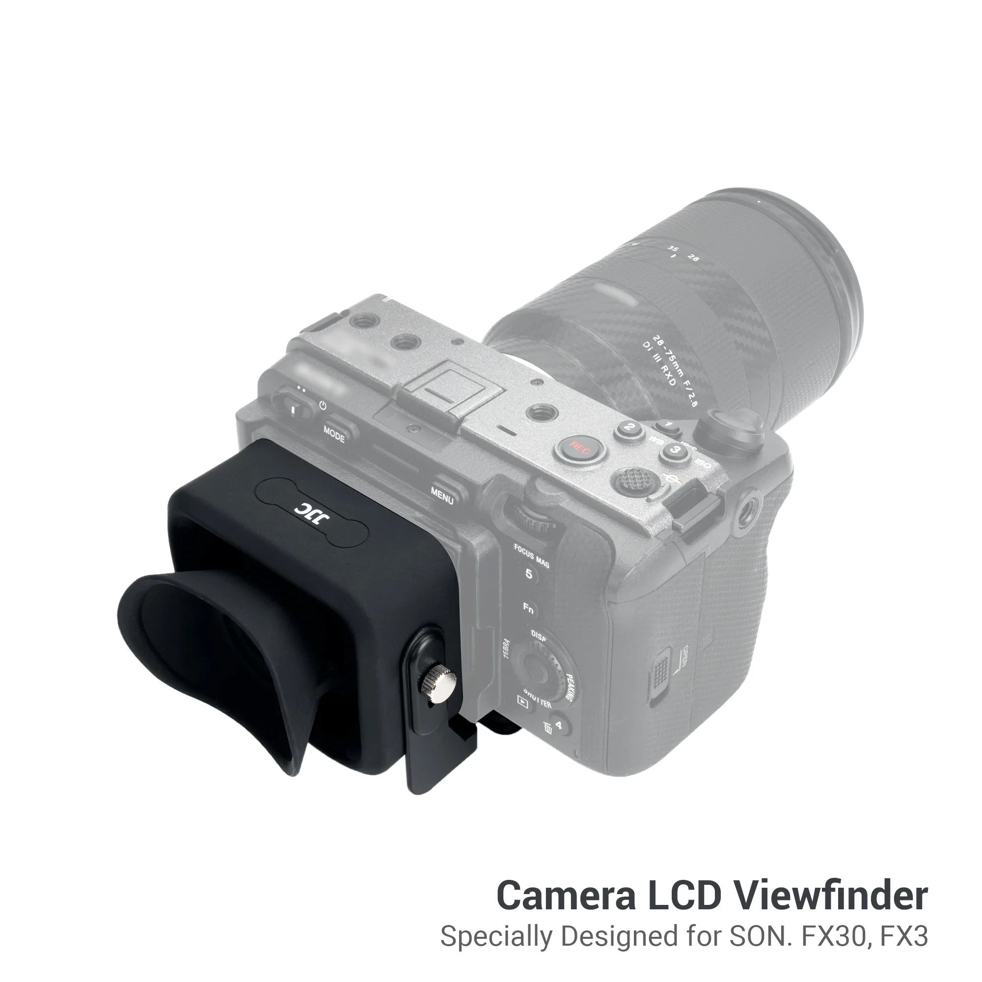 Jjc Sonying Viewfinder Professional 3.0X Hd Lcd Screen Viewfinder Camera Extender Eyecup Eyepiece Per Sony Fx30 Fx3 Camera Black