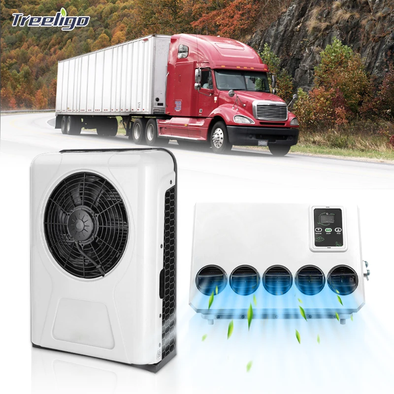 Treeligo Universal Ac 12 Volt 24V Condizionatore Aria Condizionata 12 V Condizionatore D'Aria Per Camper Semi Truck Cabin