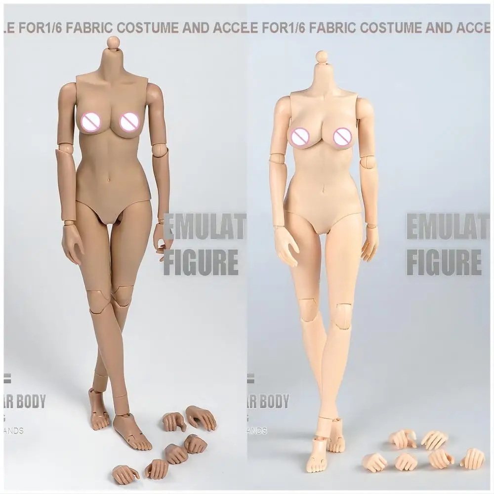 1/6 Bambole Action Figure Femminili 12 "Seno Medio Grande Corpo Semi-Silicone Super Flessibile Fit 1:6 Head Sculpt