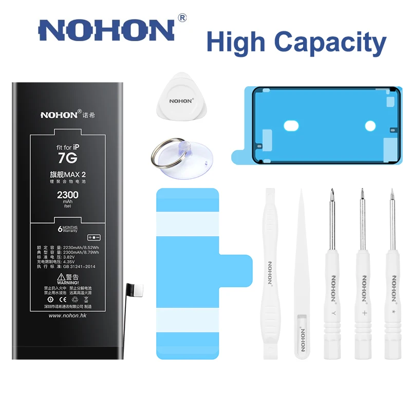 Nohon Ad Alta Capacità Per Iphone 8 7 Plus 12 11 X Xs Xr Bateria Di Ricambio Per Apple Iphone 6 S Plus 6 S 12 Mini 5S 5C 5
