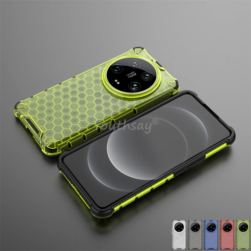 A Nido D'Ape Antiurto Per Xiaomi 14 Ultra Case Armor Capa Xiaomi 14 Ultra Cover Protettiva Traslucida Custodia Xiaomi 14 Ultra