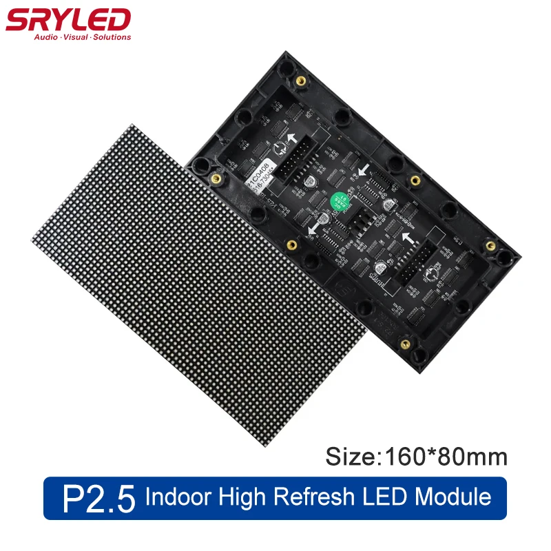 Sryled Led Display Module Indoor Matrix Full Color P2.5 160Mm × 80Mm Small Pixch Bussiness Pubblicità Led Video Wall Panel