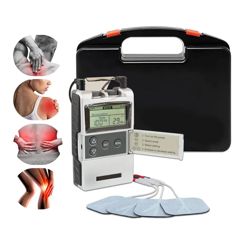 Elettrostimolatore Fisioterapia Tens Machines Stimolatore Muscolare Elettrico Massaggiatore Per Agopuntura A Impulsi Ems Per Cuscinetti Per Il Corpo U