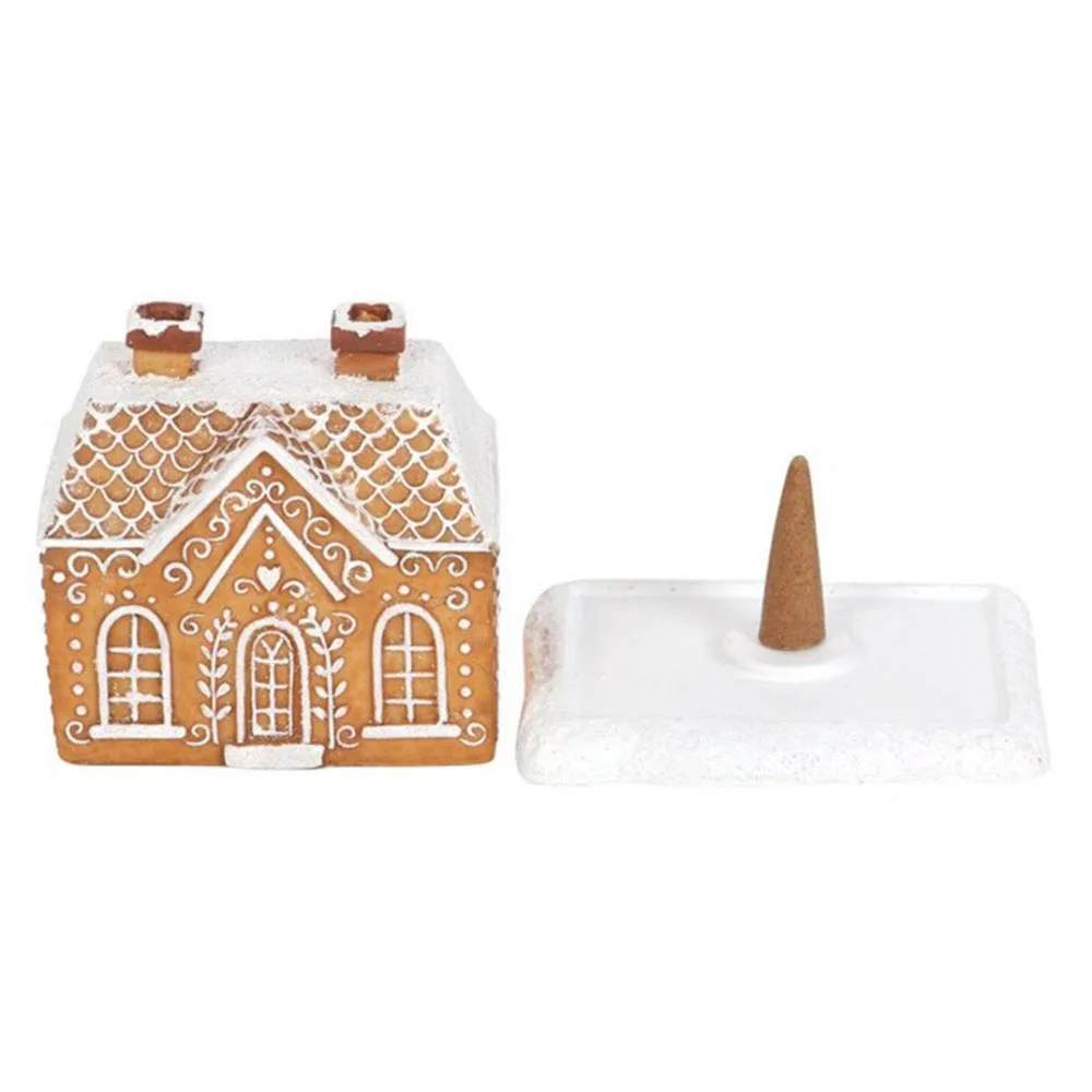 Incensiere Di Incenso Per Casa Di Pan Di Zenzero Con La Neve Di Natale Decorazione Artigianale Personalizzata Per Sale Studio