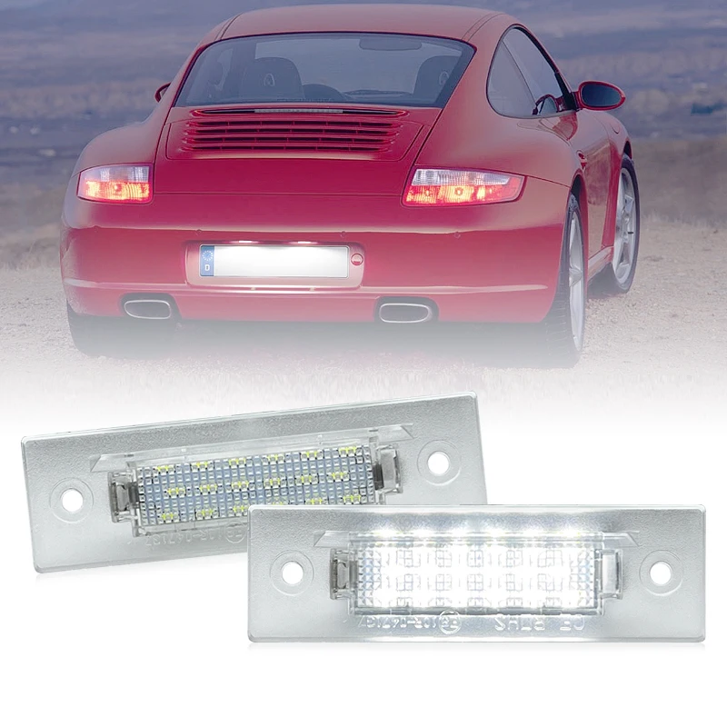 2 Pz Per Porsche 968 911 Carrera 964 993 993 Turbo Gt Gt2 Gt3 Boxster 986 Bianco Led Numero Luce Targa