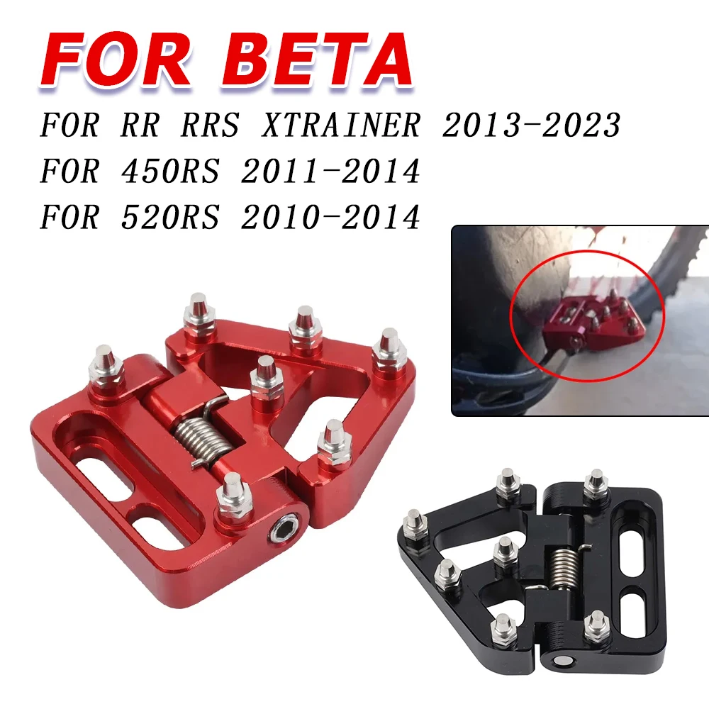 Per Beta Rr Rrs 200 250 300 350 390 400 430 450 480 500 Xtrainer 450 520 Rs 4T Enduro Pieghevole Pedale Freno Posteriore Piastra Punta Passo