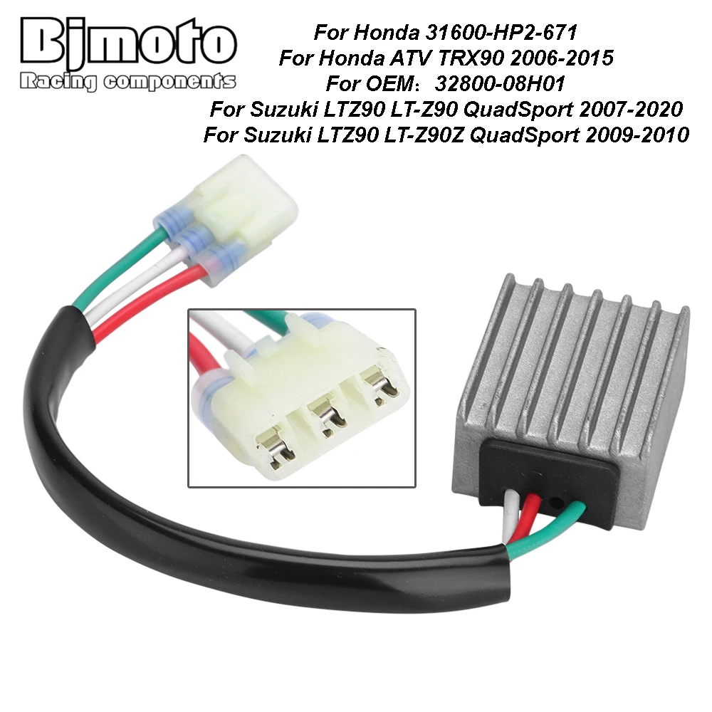 Per Honda Atv Trx90 Atvtrx90 2006-2015 Moto Moto 12V Regolatore Raddrizzatore Per Suzuki Ltz90 Lt-Z90 Quadsport
