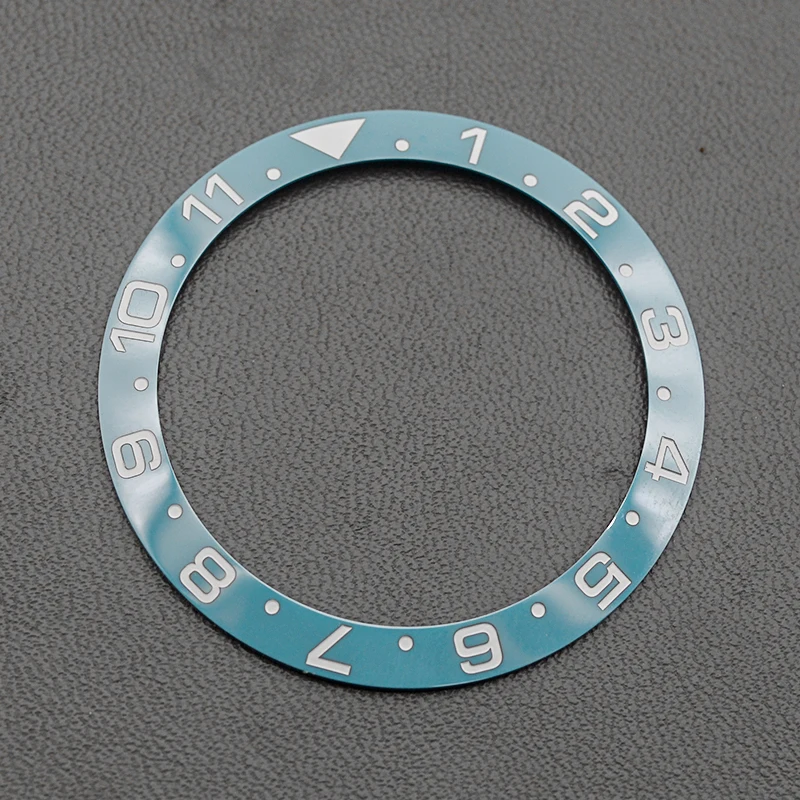 Cornice Nh35, Blu Lago, Dimensioni 38 X30.5Mm, Per Seiko Skx007/Skx009/Skx011/Skx171/Skx173/Srpd Ecc., Ceramica, Immersione
