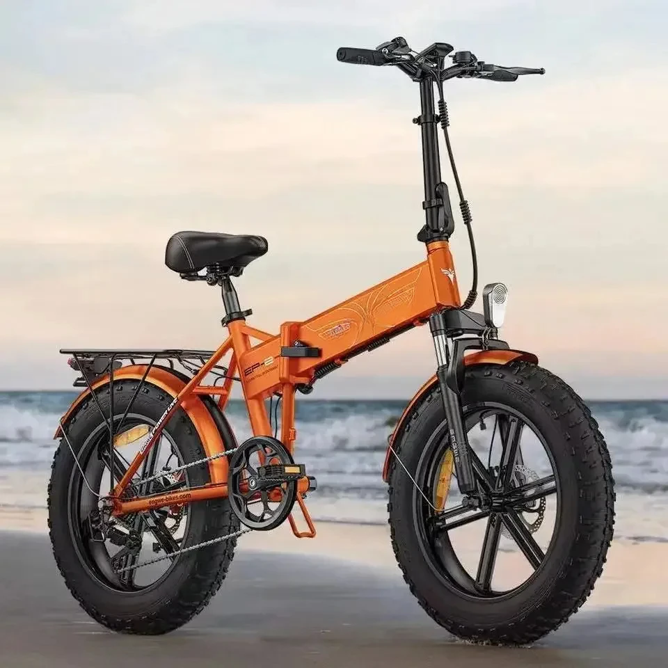 Eu Us Uk Stock Bicicletta Elettrica Pieghevole Engwe Ep-2 Pro 750W 48 V13Ah 20 Pollici * 4.0 Fat Tire E-Bike Mountain Bike Bici Elettrica Da Neve