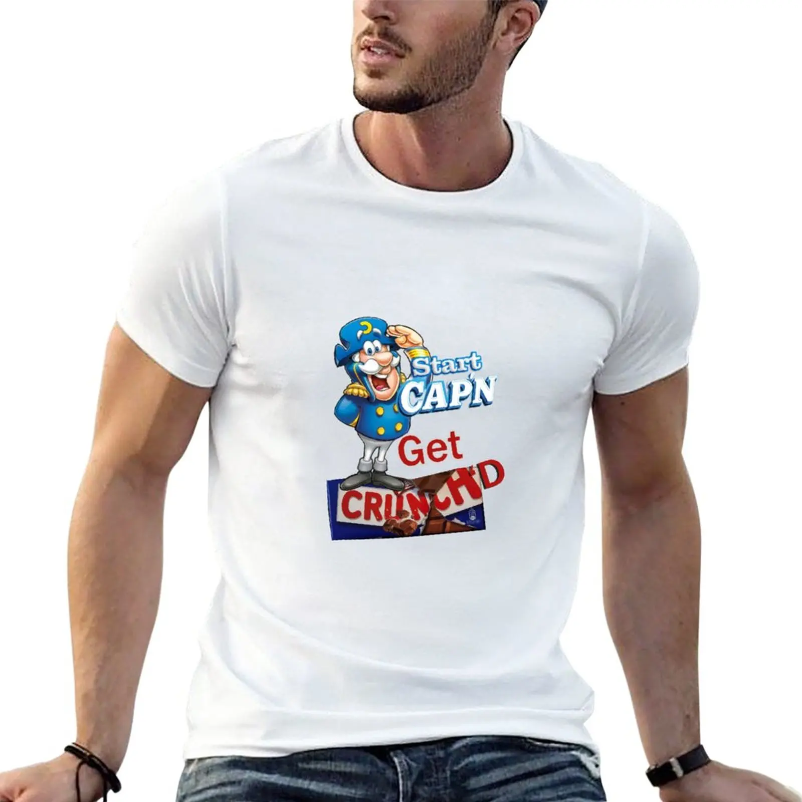 New Stop Capping In Captain Crunch Sticker T-Shirt Sport Fan T-Shirt Abbigliamento Estetico Plain White T-Shirt Uomo