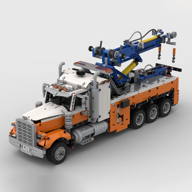 New Customed Moc Technical American Semi Truck Mod Dal 42128 Heavy-Duty Tow Truck Building Blocks Set Mattoni Giocattoli Per Bambini