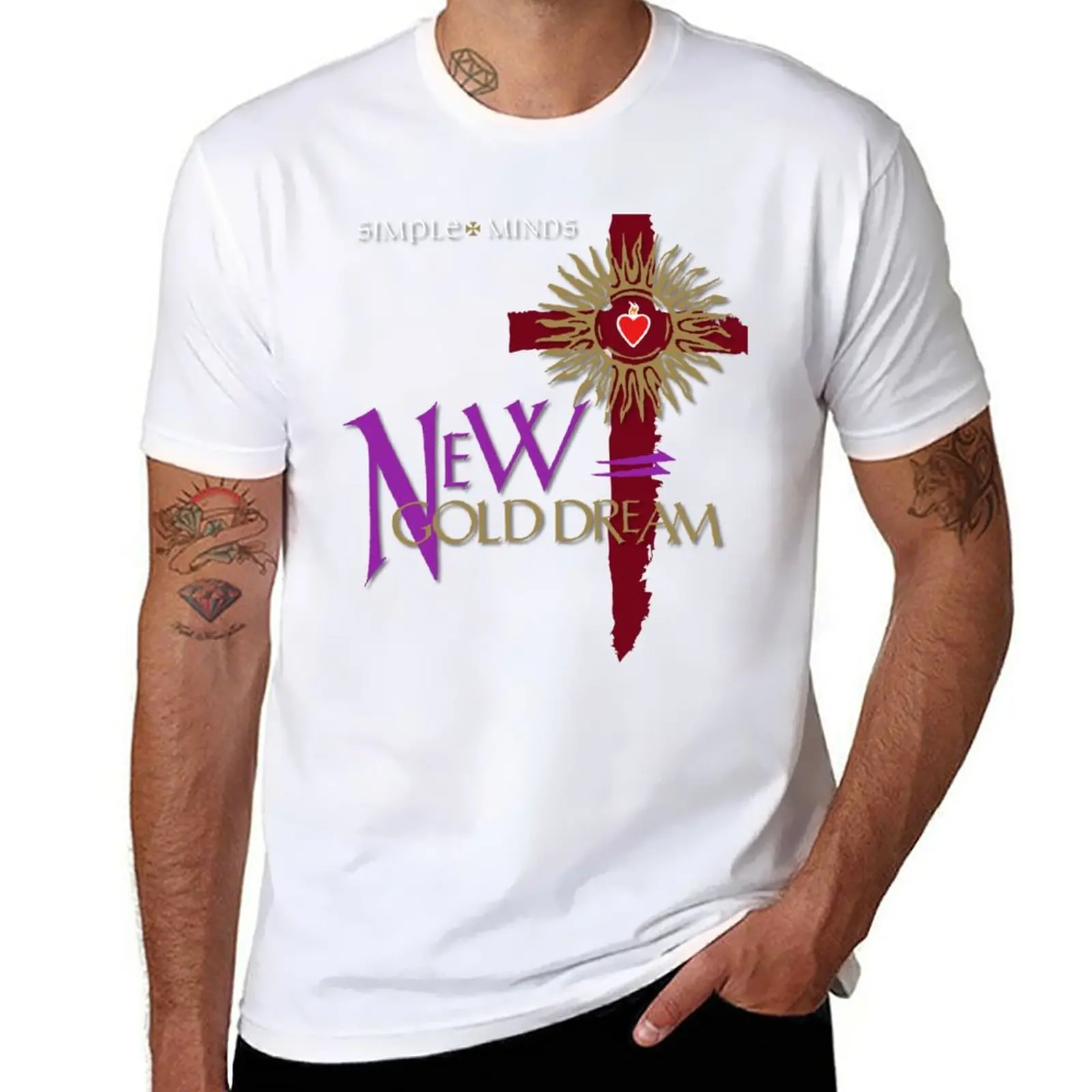 New Simple Minds - New Gold Dream 40 T-Shirt Tees Magliette Personalizzate Abbigliamento Uomo