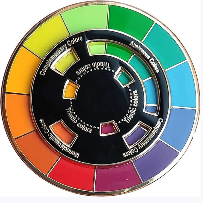 Spilla Smaltata Con Ruota Di Colore Creativo, La Ruota Rotante Si Muove Bene, Spilla Con Ruote Colorate