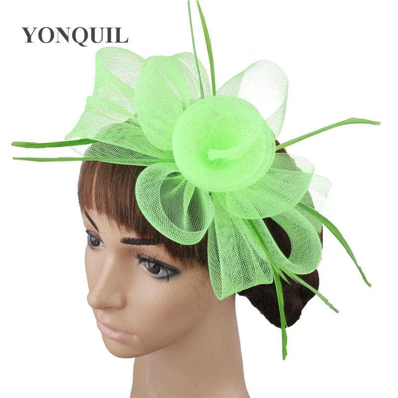 Nice Fascinator Nylon Hairband Fascinator For Women Heawear Ladies Elegante Copricapo Tea Party Feather Fascinator Fascia Nuovo