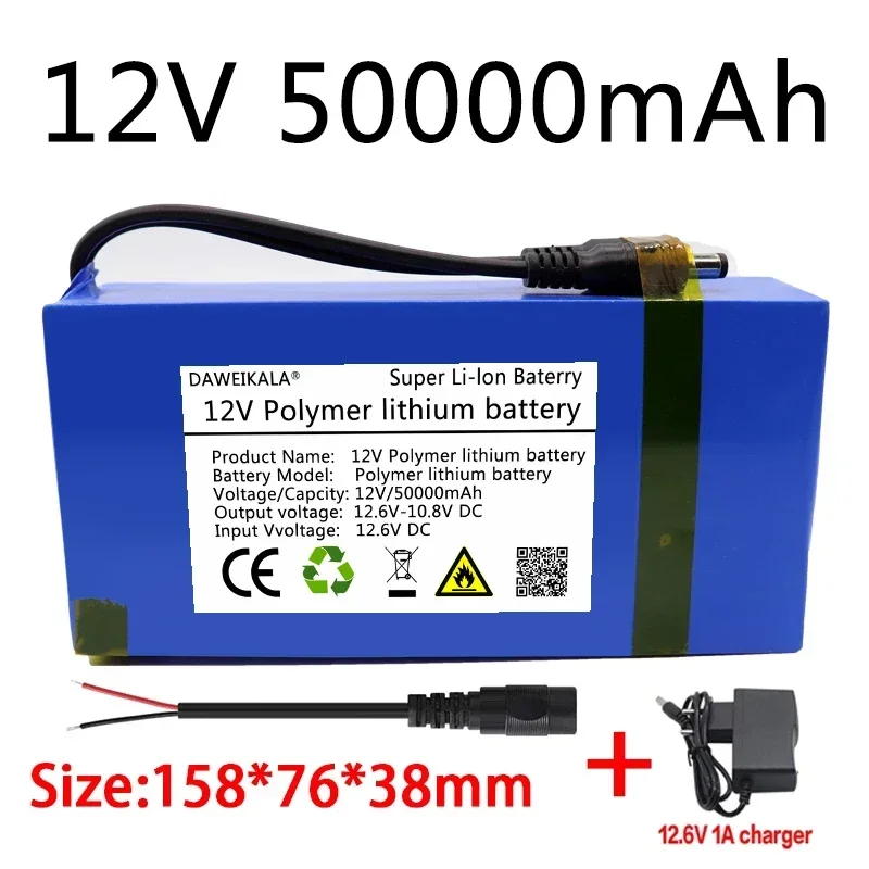 Batteria Esterna Portatile Da 12V Power Bank Pack 18650 Batteria Al Litio 5000Ah Caricabatterie Robot Cleaner Batterie Ricaricabili Al Litio