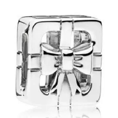 Genuino 925 Sterling Silver Bead Charm Reflexions Confezione Regalo Clip Stopper Lock Beads Fit Women Pandora Bracelet Gioielli Fai Da Te