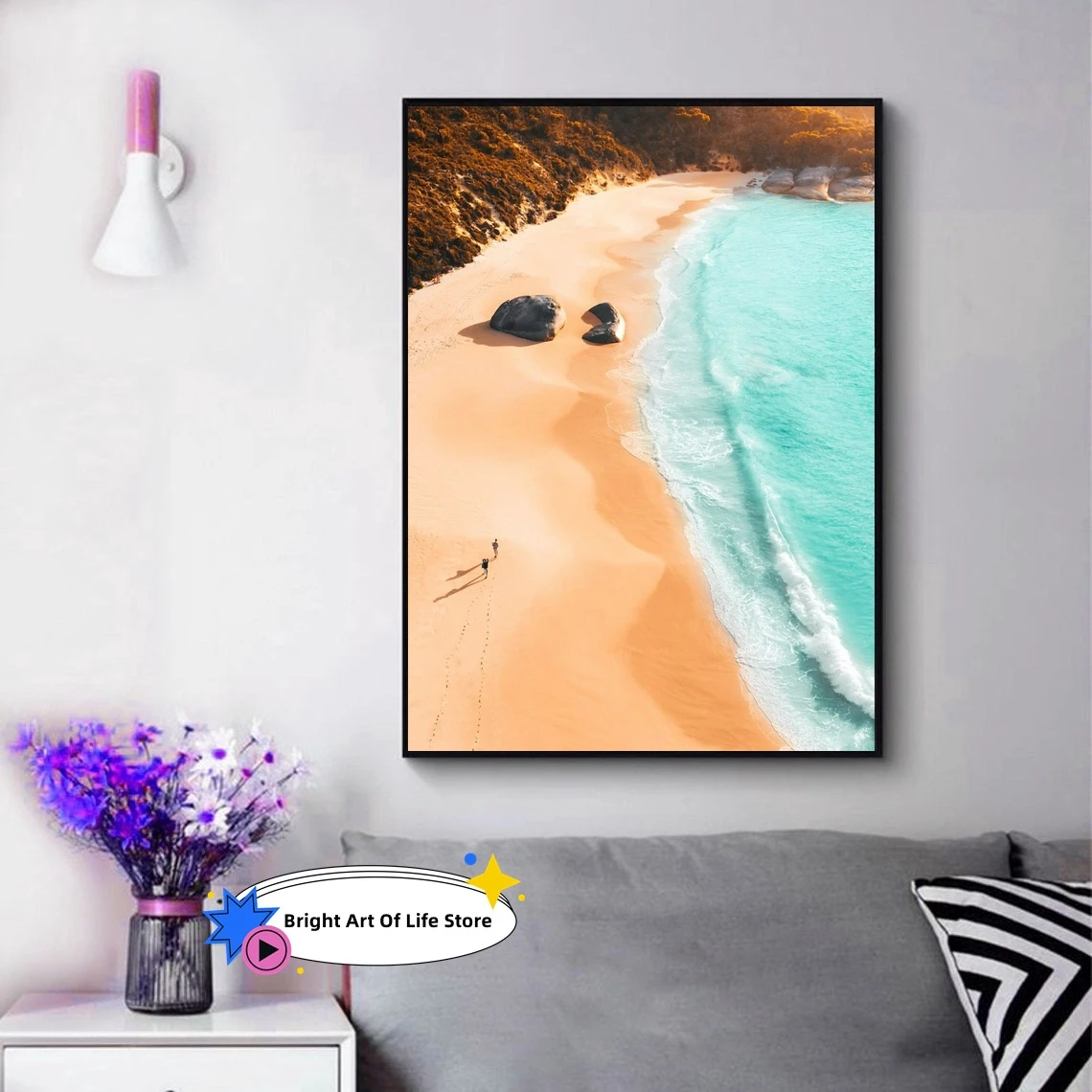Due Persone Bay Western Australia Wall Art Canvas Print, Ocean Photography, Ocean Print, Ocean Art Poster,Beach Print, Wave