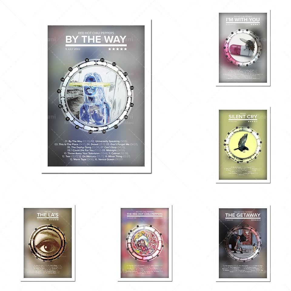 Poster Dell'Album Musicale, Onda, Onda Sonora, Poster Con Stampa Artistica