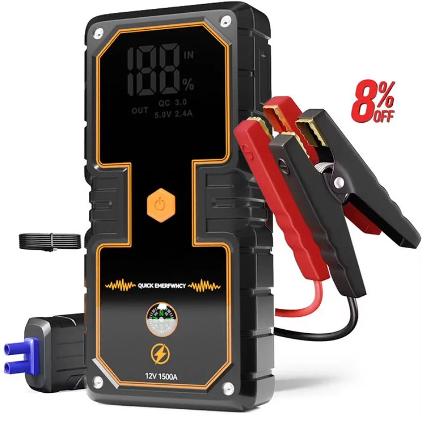 20000Mah 4 In 1 Batteria Per Auto Booster Ad Alta Potenza Per Auto Jump Starter Power Bank Multifunzione Di Emergenza Per Auto Jump Starter