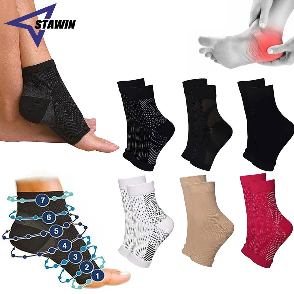 1 Paio Di Calzini A Compressione Infusi Di Rame Supporto Per Caviglia Calzini Antidolorifici Calzini A Compressione Anti-Fatica Per I Piedi Calzini Da