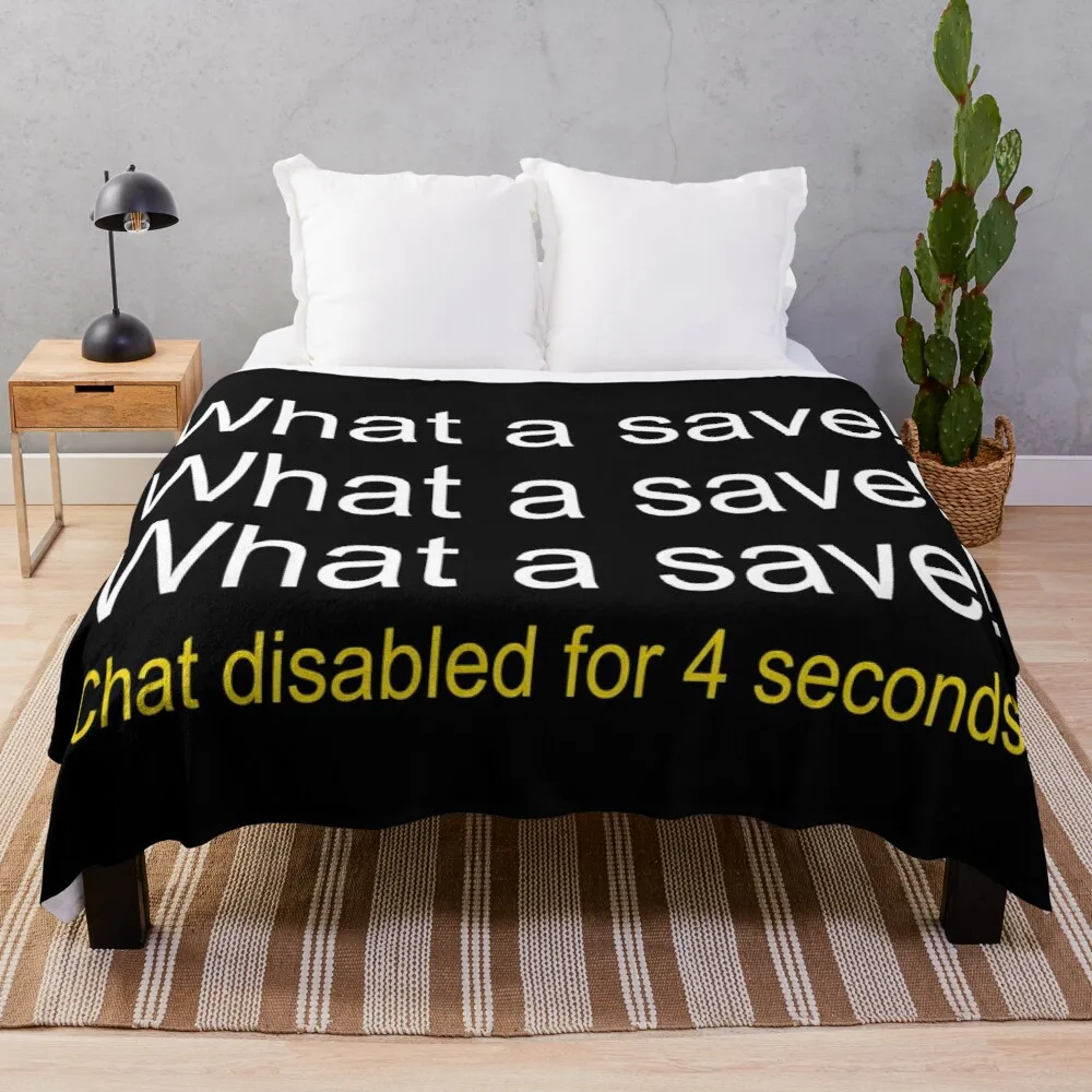 What A Save! Chat Disabled Rocket League Throw Blanket Bed Fashionable Blanket