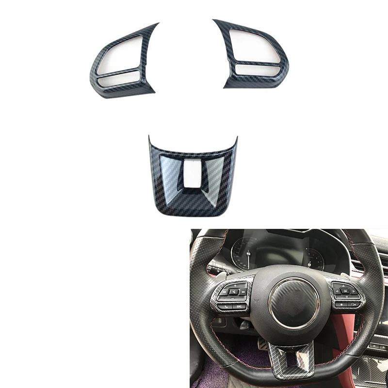 3Pcs/Set Abs Car Steering Wheel Button Cover Sticker Interior Decoration For Mg5 Mg6 Mg Hs Zs Car Styling