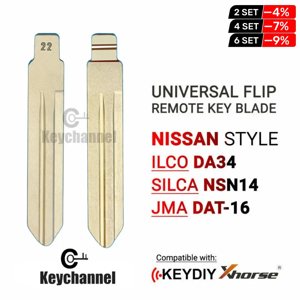 10 Pz Nuovo Uncut Universale Flip Remote Key Blade Nissan Tipo Da34 Nsn14 Dat-16 Per Kd Vvdi Remote Key Blade Per Nissan Tiida