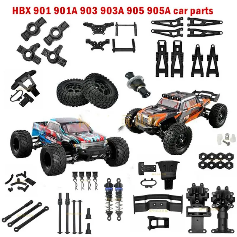 Hbx 1:12 901 901A 903 903A 905 905A Rc Ricambi Per Auto Tirante Parti Anticollisione Albero Motore Pneumatico Telaio Differenziale Esc