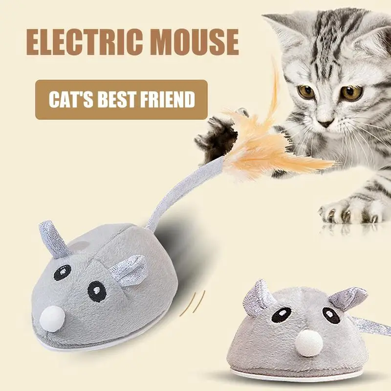 Mouse Cat Toy Smart Pet Toys Interactive Cat Moving Toy Topi Elettrici Divertente 360 Gradi Rolling Robotic Pet Toy Giocattolo Automatico Per Gatti