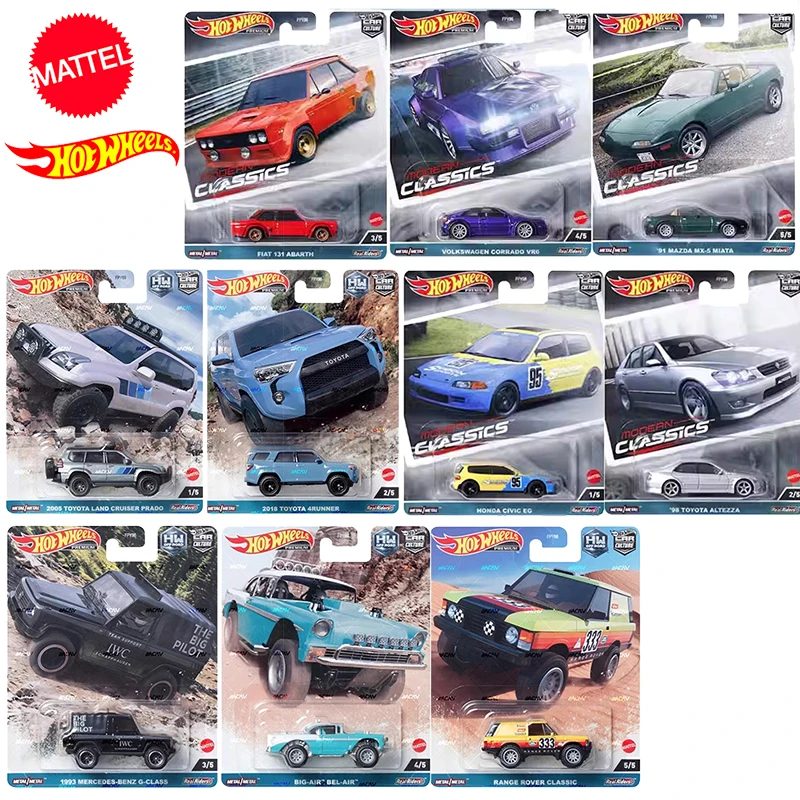 Original Hot Wheels Premium Car Culture Modern Classic Hw Off Road Honda Civic Toyota G-Class Alloy Boys Toys Automobile In Metallo