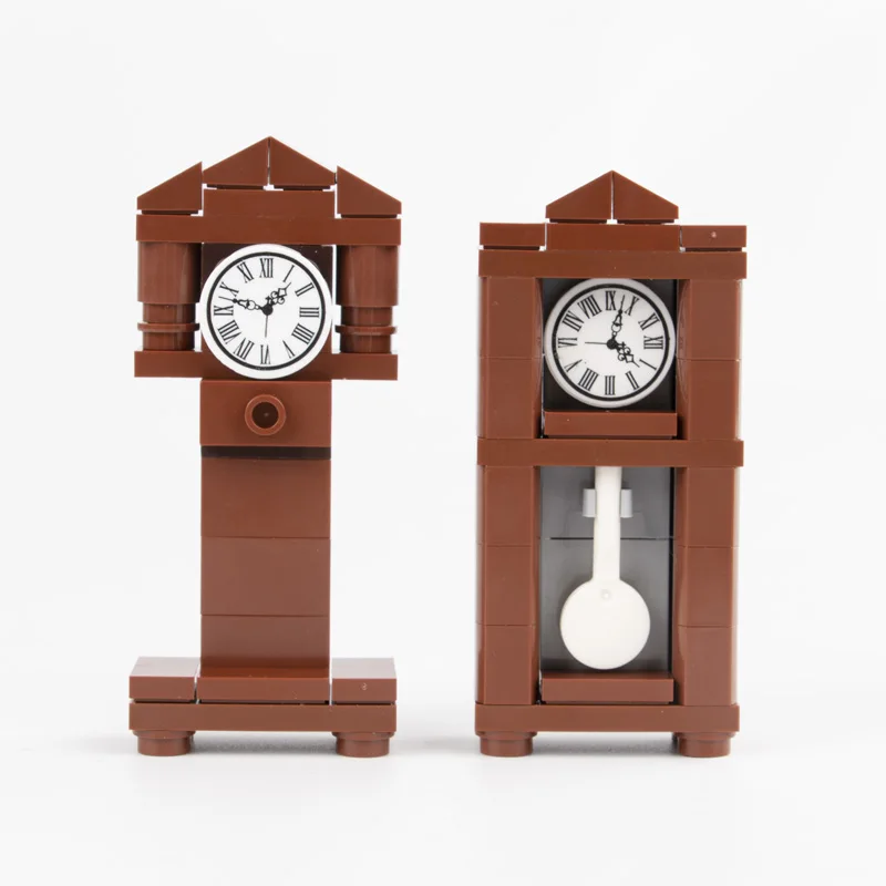 Città Moc Piccola Particella Building Block Decorazione Sedile Orologio A Pendolo Orologio Piccolo Scena Del Regalo Del Giocattolo