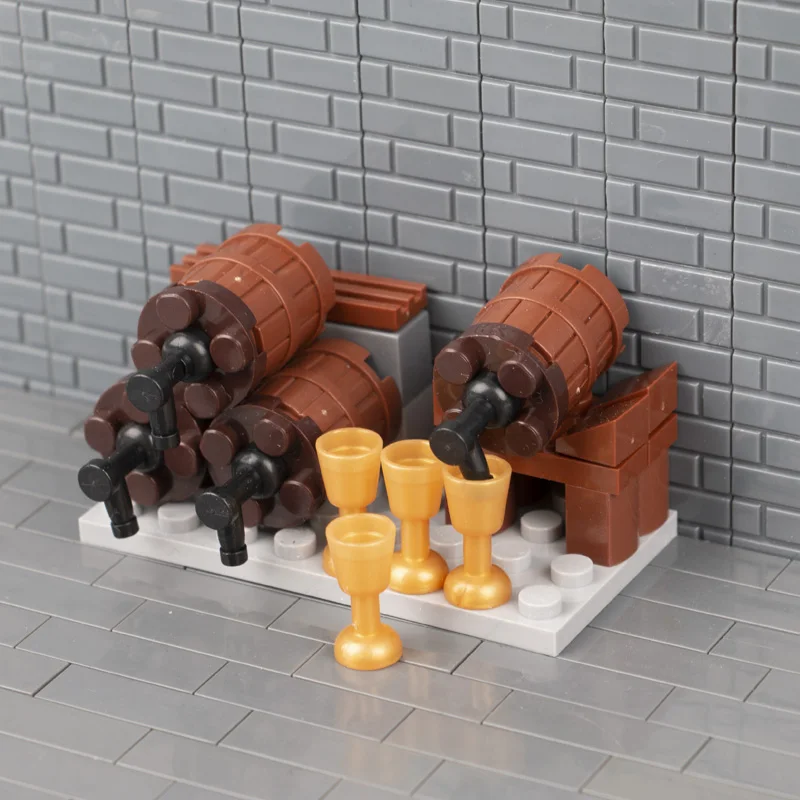 Building Blocks Città Cantina Castello Scence Accessori Giocattoli Per Bambini Assemblati Compatibili