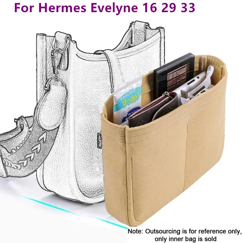 Borsa Di Stoccaggio Smistamento Feltro Fodera Interna Accessorio Di Modifica Per Hermes Evelyne 16 29 33 Borsa A Tracolla Organizer Supporto Nave Libe