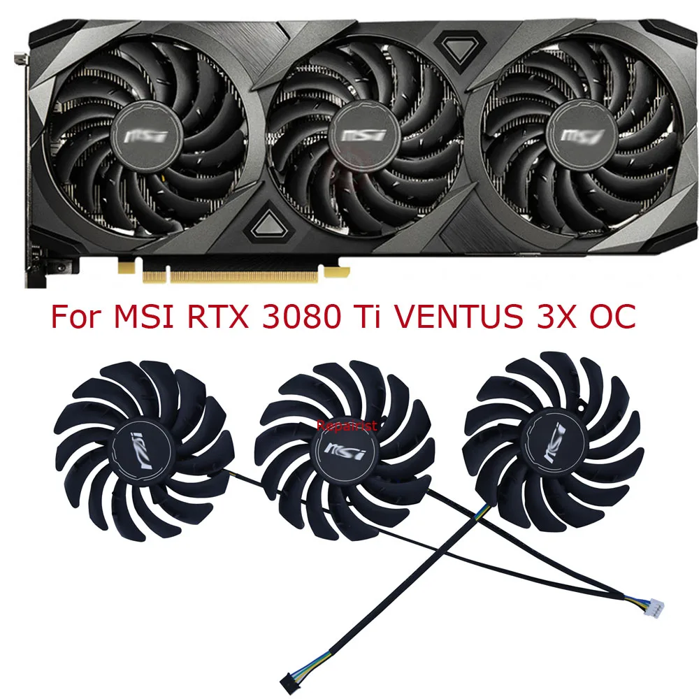 Ventola Della Scheda Video, Muslimb, Dispositivo Di Raffreddamento Gpu, Per Msi Rtx 3080Ti 3070Ti 3060Ti Ventus 3X, Per Msi Rtx 3080 3070 3060 Ventus 