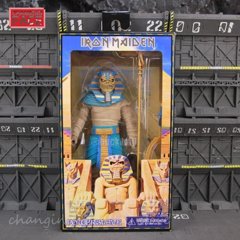 Originale Neca Faraone Eddie Anime Figure Iron Maiden Powerslave Pvc Action Figurine Model Collection Room Decoration Toys Gifts