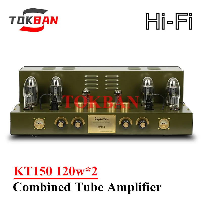Tokban Kt150 Amplificatore Per Tubo A Vuoto Push-Pull Amplificatore Di Potenza Combinato Hifi High Power 120W * 2 Vu Meter Audio Di Fascia Alta